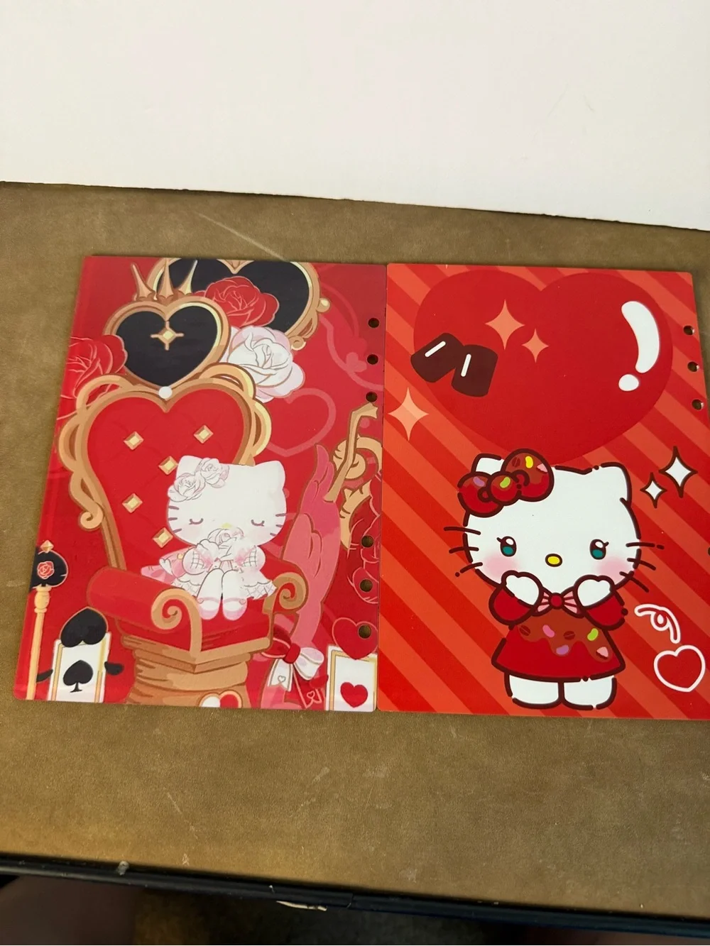 Hello Kitty A5 Planner Dashboard Divider Set of 2 Red Hearts